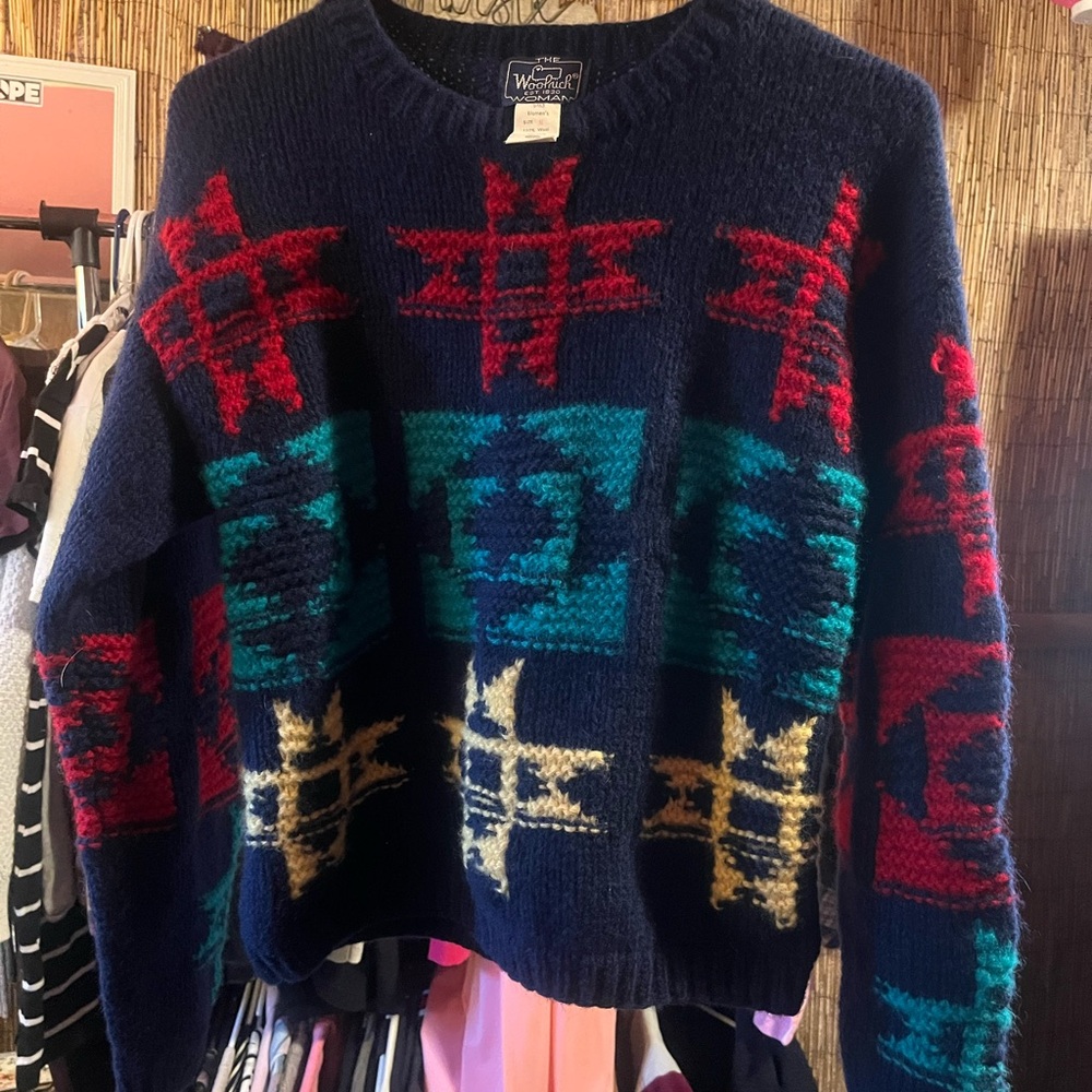 Wool rich multi color sweater